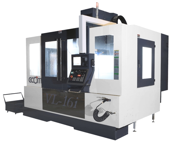 立式加工中心机 VL-16i－使用HIWIN高品质滚柱线轨与C3等级滚珠螺杆，Y轴八滑块、X/Z轴六滑块配置，提供滑顺稳定的进给表现。