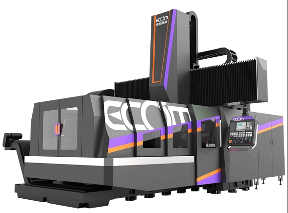 龙门加工中心机 DMC-2132－X轴、Y轴、Z轴行程分别为3200 / 2100 / 1000 mm，X轴、Y轴、Z轴快速进给速度分别为20 / 20 / 15 m/min。